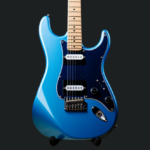blue bass guitar